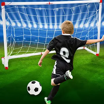 1 Комплект детских футбольных ворот с практичной устойчивой конструкцией в подарок на день рождения, складные детские футбольные ворота Target Net Entertainment