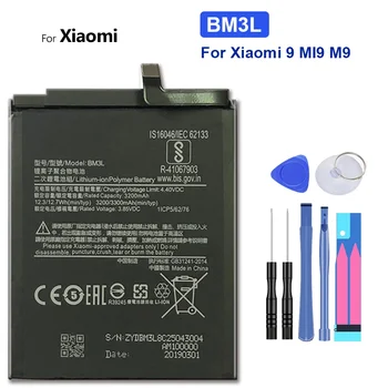 3300 мАч BM3L Аккумулятор Для Xiaomi 9 Xiaomi9 MI9 M9 MI 9 Сменный Мобильный Телефон Bateria с Бесплатными Инструментами + Номер отслеживания