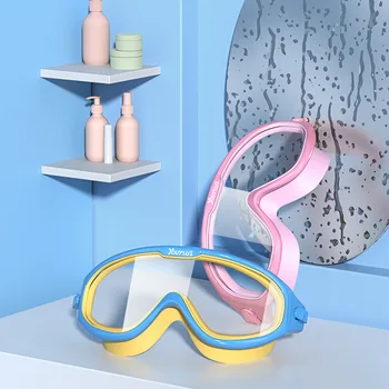 Детские регулируемые очки для плавания, водонепроницаемые и противотуманные очки для плавания, шапочка для плавания, Затычки для ушей, Комплект снаряжения для дайвинга
