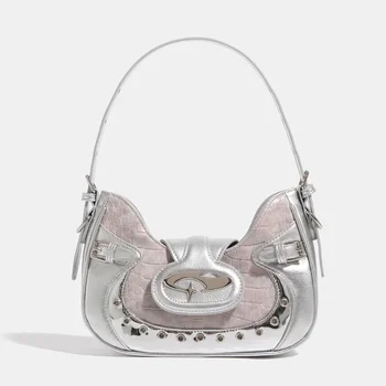 Новая кожаная женская сумка, винтажная сумочка с магнитной застежкой, женская сумка через плечо, высококачественная модная сумка Tide
