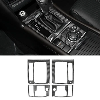 Для Mazda 3 Axela 2014-2019 Автомобильная Панель Передач Декор Из Углеродного Волокна 3D Наклейка Накладка Накладка Внутри Аксессуары Для Интерьера автомобиля