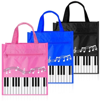 3 Шт Ключи от пианино Сумочка Маленькая музыкальная сумка для фортепиано Многоразовая сумка-тоут Наплечная сумка для покупок Сумка для книг Сумка-тоут Простая в использовании