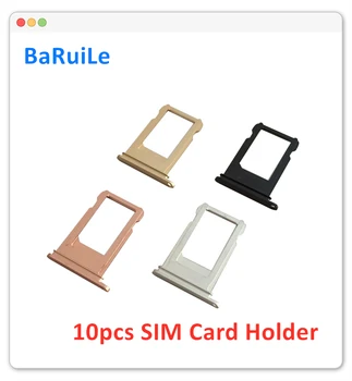 BaRuiLe 10шт Лоток для SIM-карт для iphone 6 6S Plus 7G 7P 8 8Plus X Слот для держателя SIM-карты, Адаптер для ремонта, Запасные Части