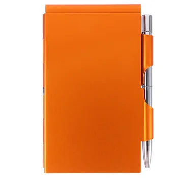 Блокнот-раскладушка, Стильный металлический держатель, Многоцветный мини-карманный блокнот, Маленький бумажный Портативный офисный блокнот с ручкой