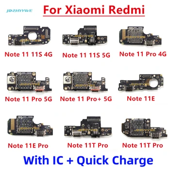 USB Зарядное Устройство Порт Разъем Док-станции Гибкий Кабель Для Xiaomi Redmi Note 11 11T 11S 11E Pro + 11 4G 5G Модуль Зарядной Платы