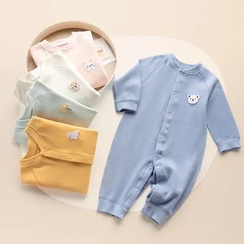 De Rong Baby Onesie Детская Осенне-Зимняя одежда Теплое Нижнее Белье Для новорожденных Пижамы Ha Одежда Для ползания