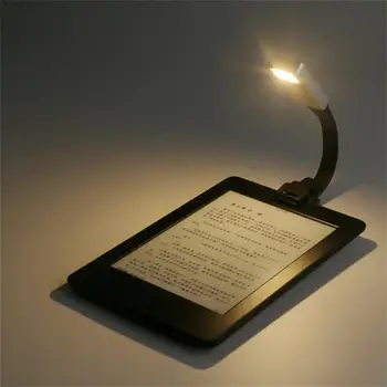 Светодиодная USB-перезаряжаемая лампа для чтения книг со съемным гибким зажимом Портативная лампа для чтения электронных книг Kindle Night Light для спальни New