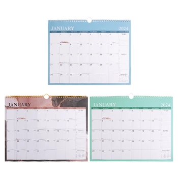 2023-2024 Настенный календарь с перелистыванием страниц, креативный простой стационарный календарь, офисный декор, украшения для дома