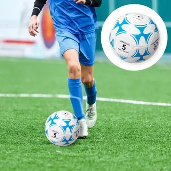 Мяч для ног для подростков, высококачественный футбольный мяч с резиновой подкладкой, водонепроницаемый футбольный мяч из ПВХ, эластичный для профессиональных тренировок взрослых