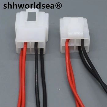 shhworldsea 4-контактный разъем 6,3 мм незапечатанный комплект автоматического электрического жгута проводов штекер-розетка Датчика кислорода штекер 7122-2840