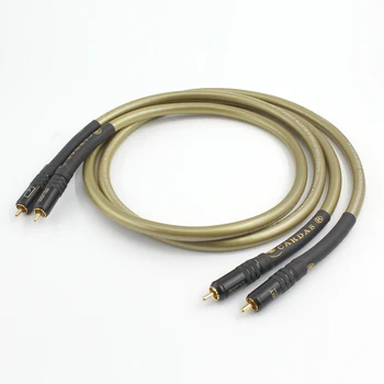 1 пара разъемов hifi rca кабель Высокого Качества OFC из чистого медно-серебряного покрытия 2RCA to2 RCA Аудиокабель Линейный Провод