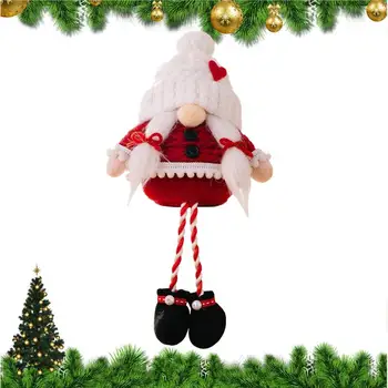 Рождественская кукла-гномик Безликая Кукла-гномик с орнаментом в виде вязаной шапочки и сердечка Милый Декор для Безликой куклы Декор для стола и дивана