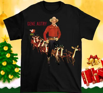Рождественская футболка Gene Autry Tree Размер S-4XL Хлопок EE569