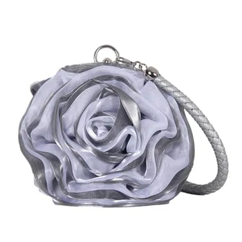 Свадебный клатч с цветком Розы, женская сумка, маленькая сумочка, женские шелковые свадебные украшения, сумки, подарочные кошельки для подружек невесты