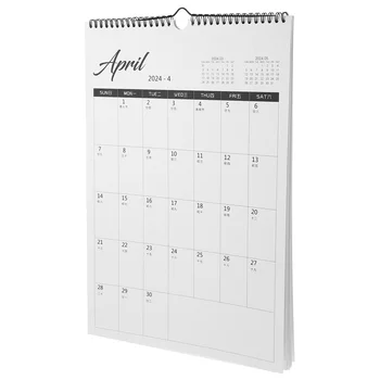 Ежемесячный настенный календарь, Настенный календарь, Ежемесячный календарь, Домашний Прочный Настенный Год, висящий в комнате для свиданий, Праздник 2024 года