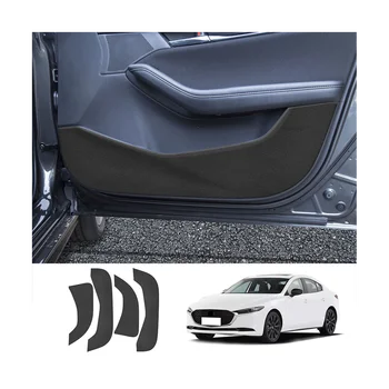 Автомобильная Защитная Накладка Для Двери Из Кожи Личи, Дверная Планка, Противоударная Накладка, Анти-Грязная Накладка, Коврик для Mazda 3 AXELA 2022 +
