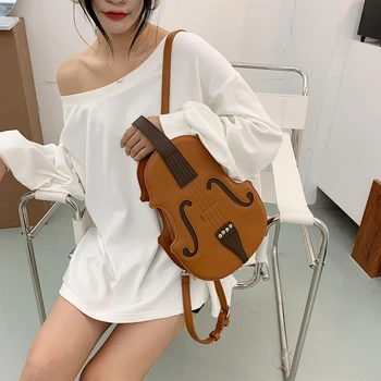 Женский рюкзак из искусственной кожи в форме скрипки, кошелек, модная сумочка, рюкзак для путешествий, рюкзак для колледжа, школьный рюкзак