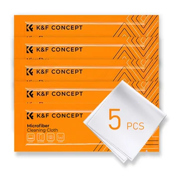 K & F Concept 5 шт. Салфеток из Микрофибры В Индивидуальной Вакуумной упаковке для Объективов Фотокамер, Мобильных Телефонов, ЖК-экранов и Очков