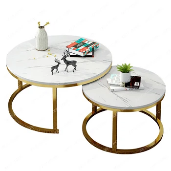 Журнальный столик в скандинавском стиле для гостиной Письменный Роскошный Круглый журнальный столик Мебель для гостиной Mesa De Centro Товары для дома