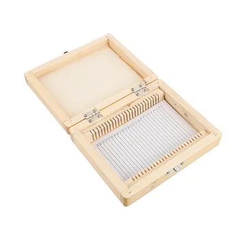 Деревянный ящик для хранения предметных стекол Микроскопа Держатель предметных стекол микроскопа Контейнер для хранения с несколькими слотами
