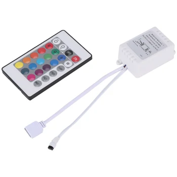 Светодиодный контроллер RGB Control IR FB 24 клавиши белый 12V