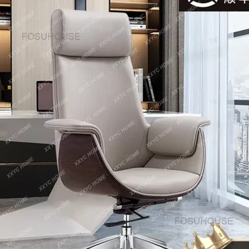 Современные роскошные Кожаные офисные стулья с игровой спинкой, Офисное кресло для кабинета Boss, Подъемное Поворотное кресло Sillon Oficina Мебель для гостиной