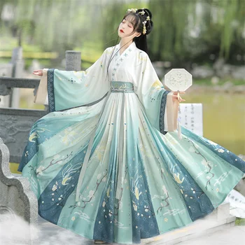 Китайская Женская одежда Hanfu, Платье Со Шлейфом, Традиционное Вечернее платье, Сценический наряд, Костюм Для Косплея, Костюмы Императрицы