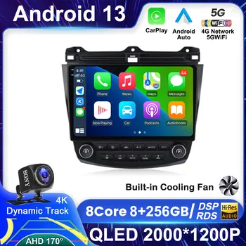 4G WIFI 10,1 Дюймов Android 13 Автомобильный Радио Мультимедийный Плеер Для Honda ACCORD 7 2003-2007 Авторадио Carplay DVD GPS Навигация 2 Din