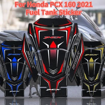Углеродное волокно для Honda PCX160 Pcx 160 2020 2021 2022 Наклейка на Топливный бак мотоцикла Защитная крышка для газа Аксессуары Водонепроницаемые