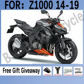 Мотоцикл ABS Полный комплект обтекателей подходит для Z1000 2014 2015 2016 2017 2018 2019 Z1000 2014-2019 Комплект обтекателей кузова Серый Оранжевый