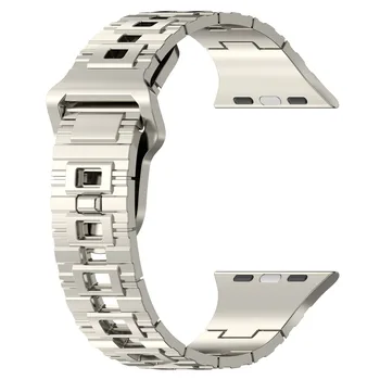 силиконовый ремешок для Apple Watch ultra Band 49мм 44мм 40мм 45мм 41мм 38мм Имитация металлического текстурированного браслета iwatch series se 7 8 9