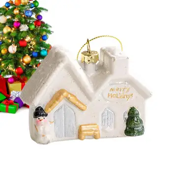 Подвеска в виде домика для Рождественской елки Простые, но элегантные подвески в виде елки Декоративные фигурки Рождественские украшения для поручней