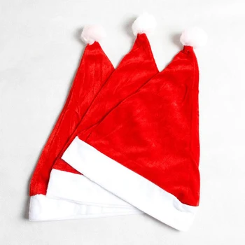 Новая Рождественская шляпа, домашние плюшевые рождественские шапочки, Рождественский маскарадный костюм Санта-Клауса, подарок для ключей в канун Рождества