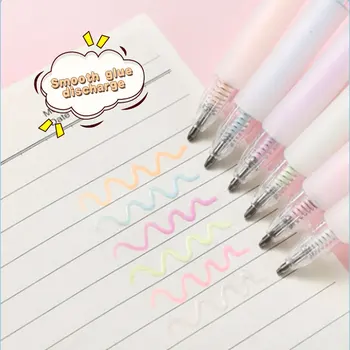 6шт Точечная клейкая ручка-вкладыш для клейкой пастели карамельного цвета, быстросохнущие канцелярские принадлежности для творческих студентов с высокой вязкостью