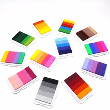 12шт Цветовая палитра inkpad пятицветный градиентный штамп ink pad