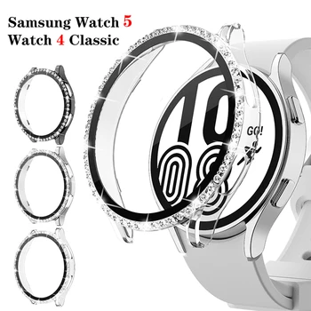 Алмазный Чехол Для Samsung Galaxy Watch 4 40 мм 44 мм Противоударный Жесткий ПК Бампер Защитная Крышка Экрана Для Galaxy Watch 4 40 мм 44 мм