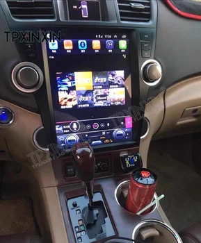 Стиль Tesla для Toyota Highlander 2009 - 2013 Автомобильный радиоприемник, мультимедийный видеоплеер, навигация, стереоприемник Android 2 Din Carplay