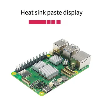 Для Raspberry Pi 5 Конструкция Установки Радиатора процессора с Клейкой основой Комплект Радиатора Охлаждения чипа с Теплопроводностью, C