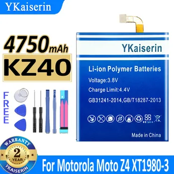YKaiserin Для Motorola KZ40 KZ 40 Сменный Аккумулятор Для Motorola Moto Z4 XT1980-3 Батареи мобильного телефона 4750mAh Bateria