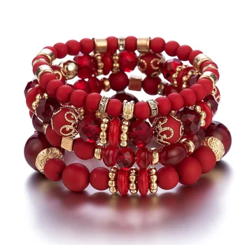 Богемный многоцветный браслет из бисера женские модные аксессуары браслеты с подвеской в виде сердца ювелирные изделия на день Святого Валентина