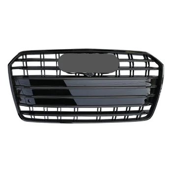 Для RS7 Style Передняя Спортивная Решетка капота с шестигранной сеткой в виде Сот, Черный глянец Для Audi A7/S7 2016 2017 2018 2019, Автомобильные аксессуары