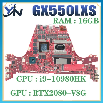 Материнская плата GX550LXS GX550 GX550L GX550LXS Для ASUS ROG Zephyrus Duo 15 Материнская Плата Ноутбука I9-10980HK RTX2080 /8G 16G/RAM Работает Хорошо