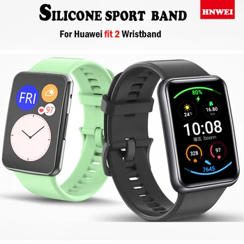 Силиконовый браслет Для Huawei Watch FIT 2 Ремешка smartwatch Ремешки для наручных часов спортивная Замена correa Fit 2 ремешка Аксессуары для часов