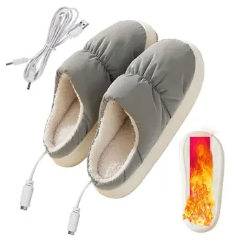 Ботинки с электрическим подогревом, тапочки с подогревом, USB-зарядное устройство, грелка для обуви с электрическим подогревом для женщин и мужчин