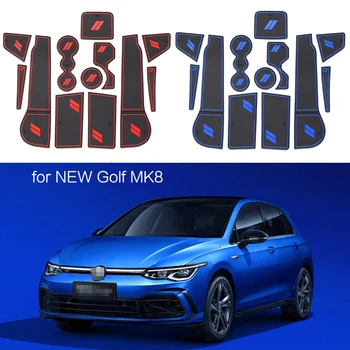 Коврик для дверного паза автомобиля для Volkswagen VW Golf 8 2020, Накладки для дверных прорезей, Модифицированный коврик для пыли, Коврик для хранения Аксессуаров для интерьера автомобиля