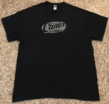 Мужская черная футболка с официальным классическим логотипом Raising Cane's Chicken Fingers XL