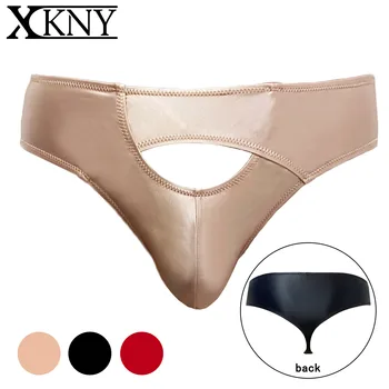 XCKNY глянцевые мужские стринги, гладкие футболки оверсайз, сексуальное однотонное бикини, бикини с открытой промежностью, нижнее белье с шелковистым низом, спортивные плавательные штаны