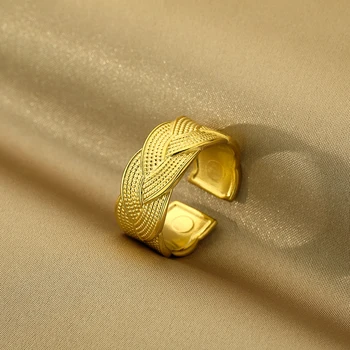 Витые кольца Todorova из нержавеющей стали, Эффектное кольцо для женщин, мужчин, Регулируемое Открытое кольцо, Простые украшения, подарок на День рождения