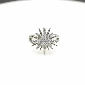 Высококачественное кольцо Aunflower Petite Infinity Band из стерлингового серебра с популярным женским шармом от HSC