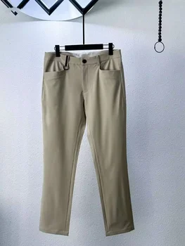 Одежда для гольфа мужские брюки для ГОЛЬФА спорт на открытом воздухе быстросохнущие, не глаженые, облегающие, эластичные, утягивающие повседневные брюки из мужской ткани